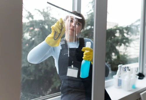 Nettoyage de vitres intérieures et extérieures au Perrey